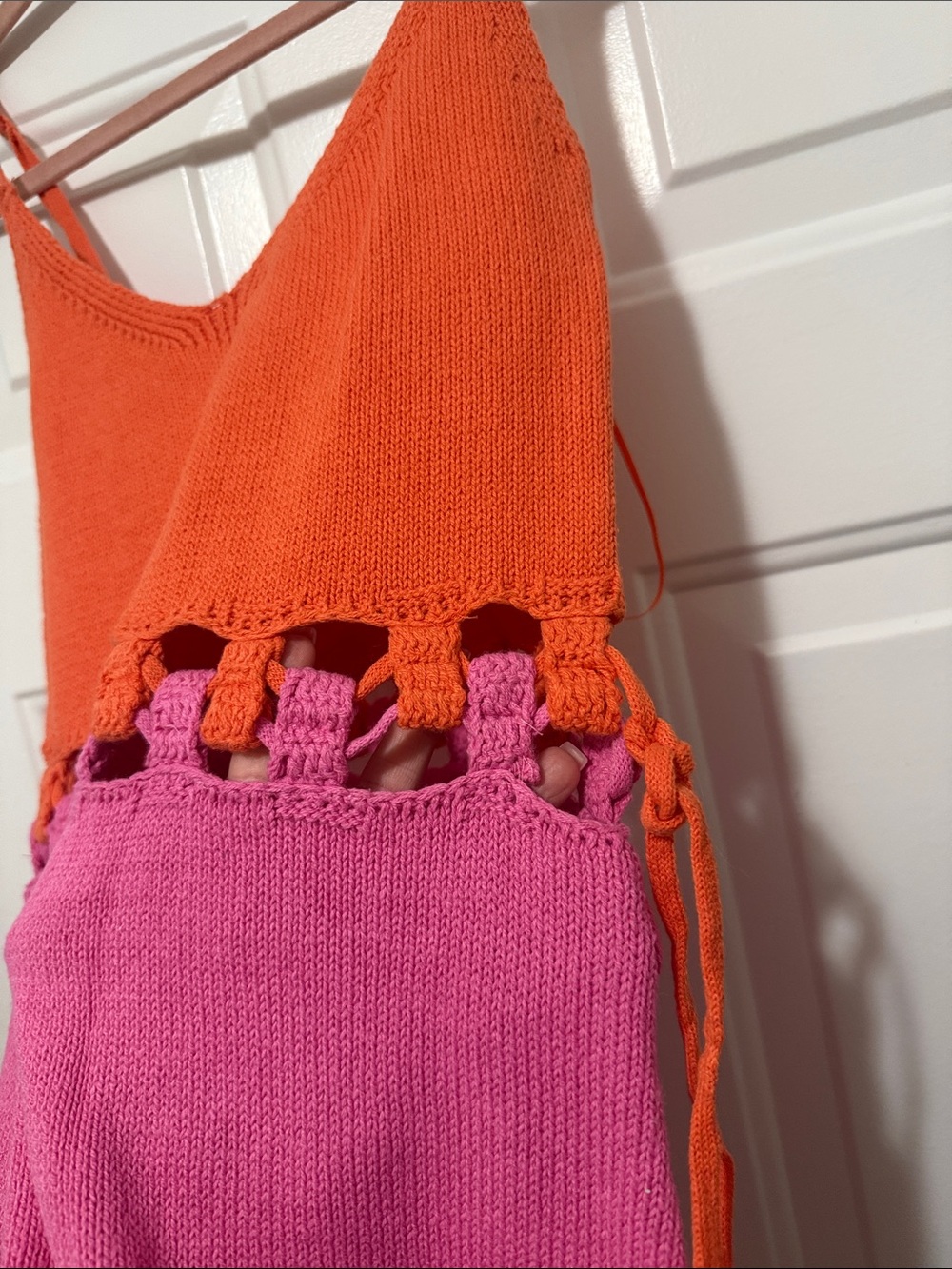 Blue Blush Orange and Pink Knit Mini Dress - Picture 5 of 11
